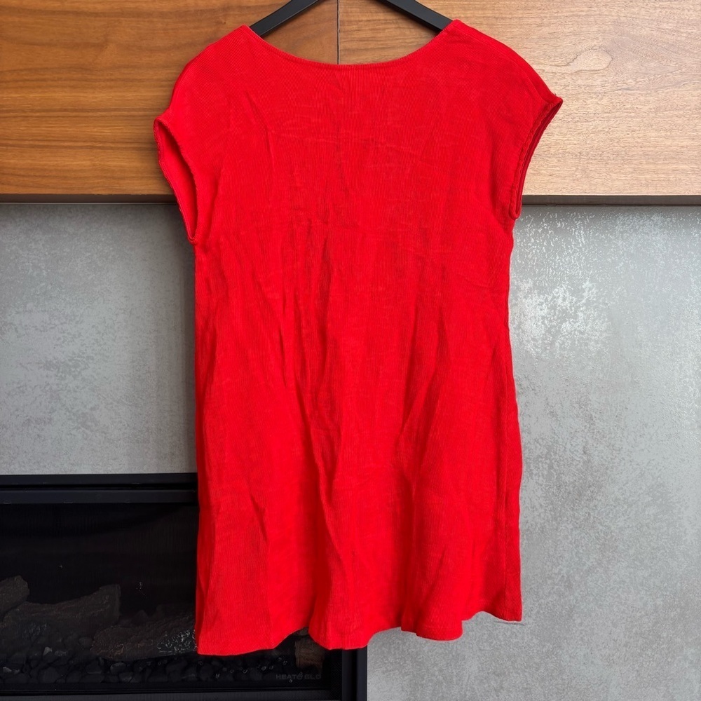 Free People Red Mini Dress With Bow In The Back, Size XS